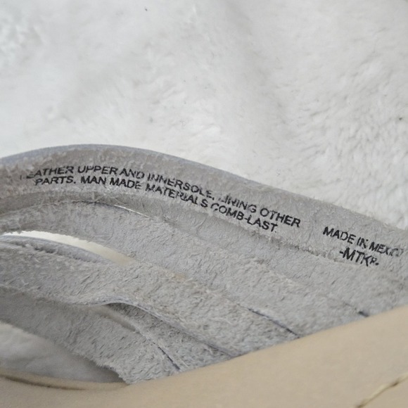 Softspots White Woven Leather Slide Flat Sandal Sz‎ 8N Beach Coastal Summer Shoe - Picture 6 of 7